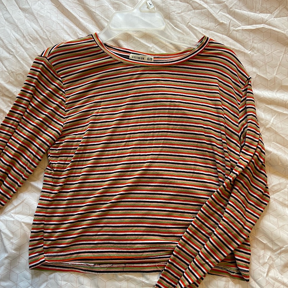 Cotton On Long Sleeve Crop Top